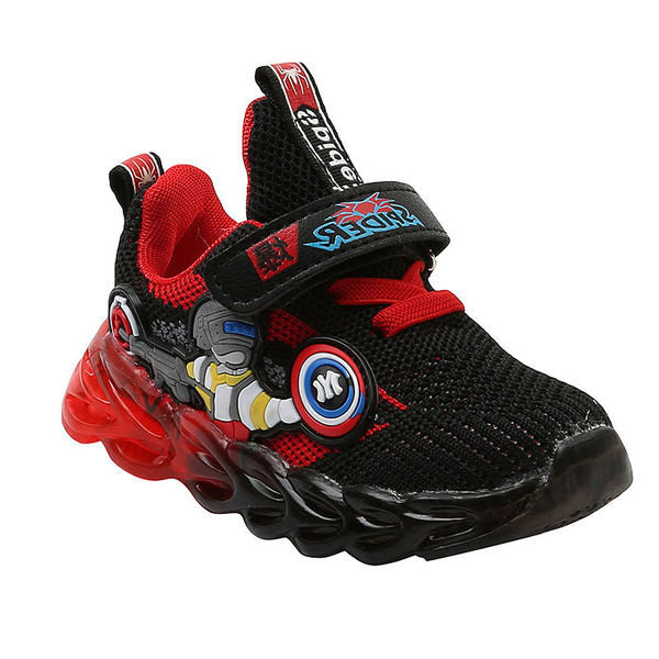 Νέο μοντέλο παιδικά αναπνεύσιμά αθλητικά παπούσια τσιών με φωτεινά πέλματα για αγόρια ή κορίτσια