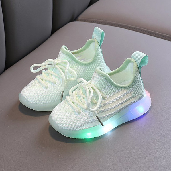 Παιδικά φωτεινά πάνινα παπούτσια με κορδόνια - κατασκευασμένα από ύφασμα