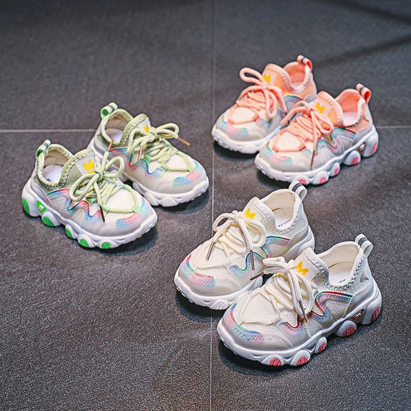 Νέο μοντέλο παιδικά αθλητικά παπούτσια  με κορδόνια για αγόρια και κορίτσια