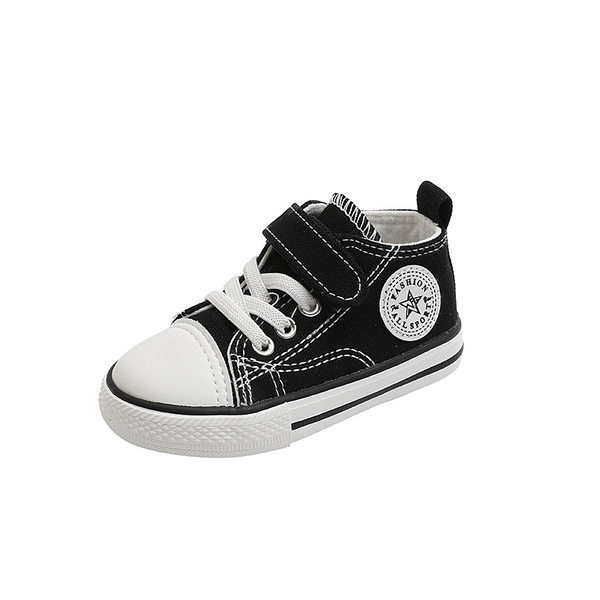 Παιδικά υφασμάτινα  παπούτσια με κούμπωμα velcro και κορδόνια σε τρία χρώματα