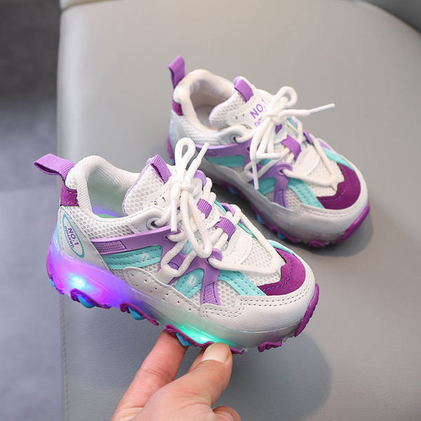 Πολύχρωμα παιδικά αθλητικά παπούτσια για αγόρια και κορίτσια - λαμπερά