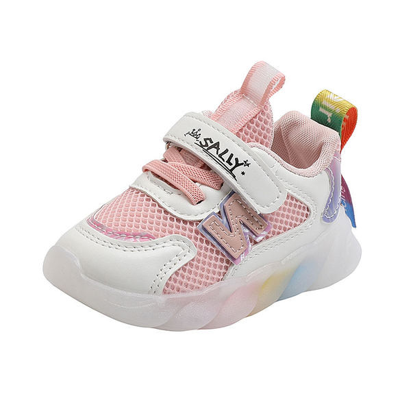 Παιδικά αθλητικά παπούτσια που αναπνέουν για κορίτσια και αγόρια - λαμπερά