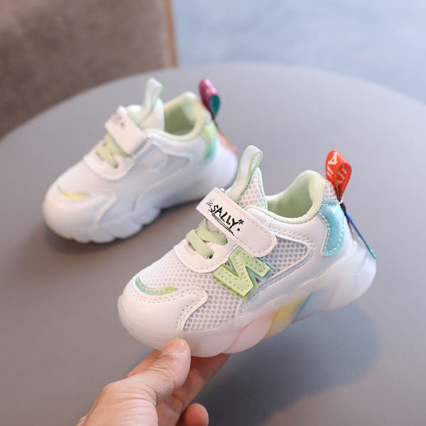 Παιδικά αθλητικά παπούτσια που αναπνέουν για κορίτσια και αγόρια - λαμπερά