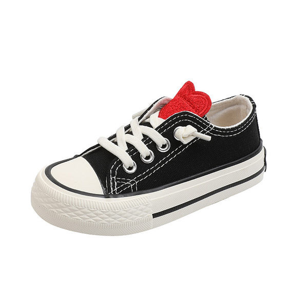 Három színben fűzős, lapos talpú gyerekcipő