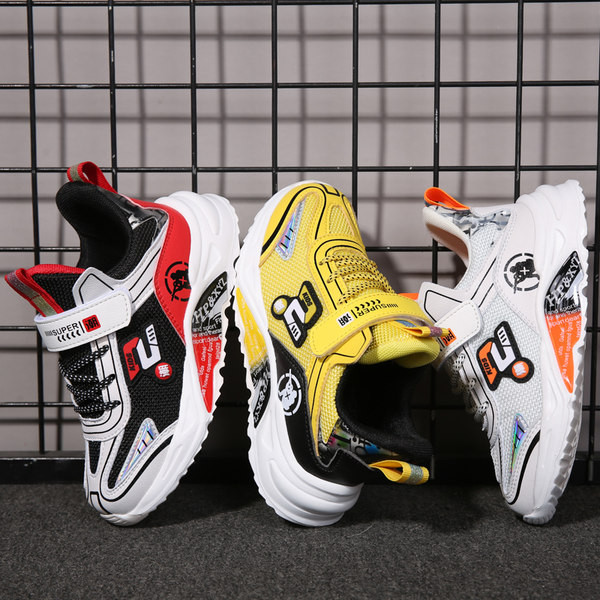 Φθινοπωρινά παιδικά αθλητικά παπούτσιαμε κορδόνια  και velcro για αγόρια