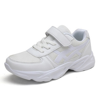 Γυναικεία sneakers άνοιξη-φθινόπωρο για αγόρια σε λευκό χρώμα