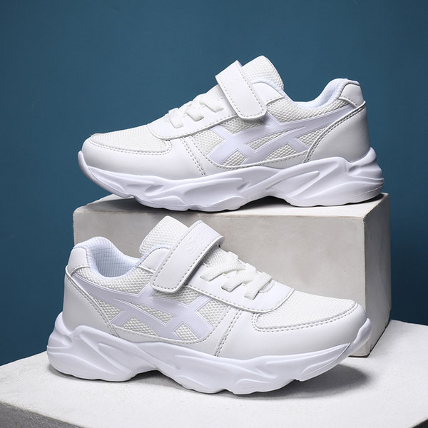 Γυναικεία sneakers άνοιξη-φθινόπωρο για αγόρια σε λευκό χρώμα