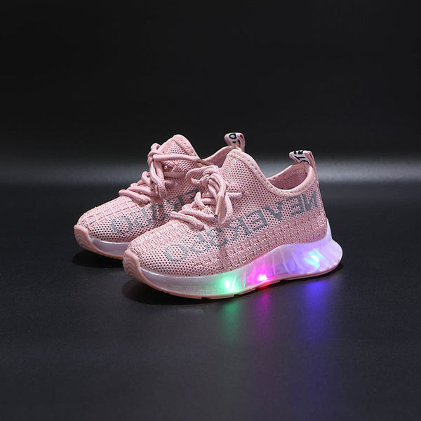 Αθλητικά  πάνινα παπούτσια με επιγραφή για αγόρια και κορίτσια - φωτεινά