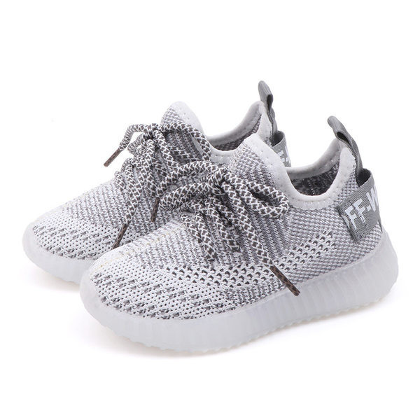 Gyermek hétköznapi textil tornacipő világító talppal