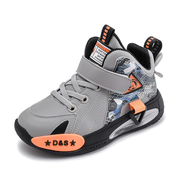 Bērnu puszābaki no eko ādas ar šņorēm un uzlīmēm