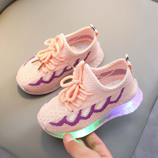 Παιδικά αθλητικά παπούτσια από ύφασμα - φωτεινά