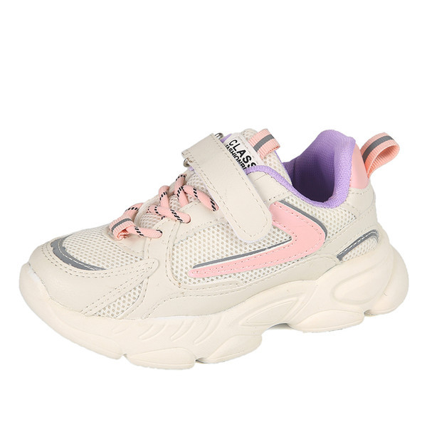 Öko bőrből készült gyerek tornacipő matricával fiúknak és lányoknak