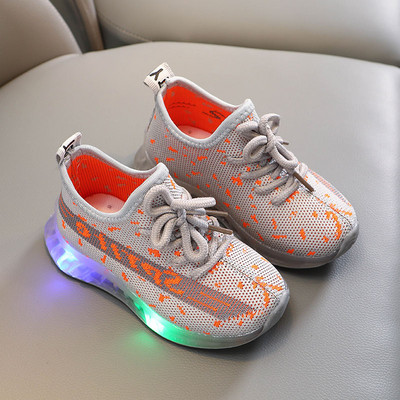 Gyerek sport- és hétköznapi tornacipő textilből - világító