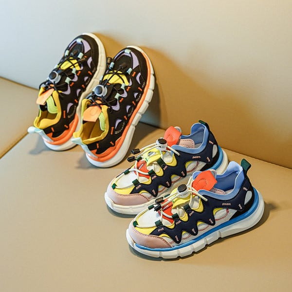 Színes, fűzős gyerek tornacipő