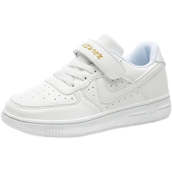 Παιδικά αθλητικά παπούτσια από faux δέρμα με velcro για αγόρια - δύο μοντέλα