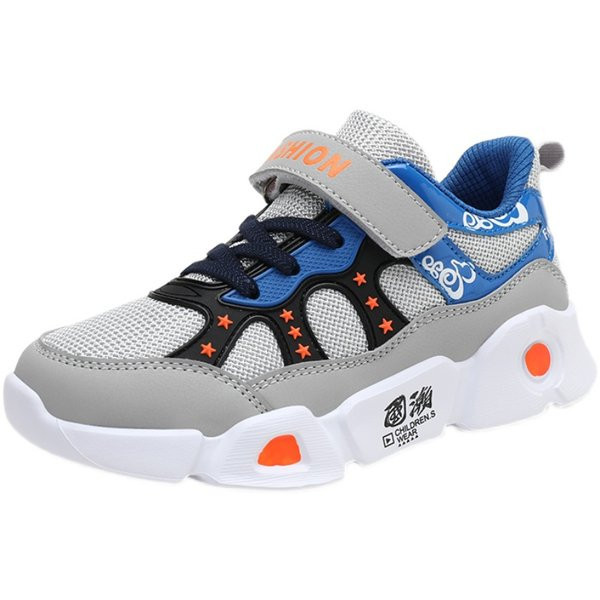 Αθλητικά και καθημερινά παιδικά πάνινα παπούτσια για αγόρια σε μπλε και γκρι χρώμα