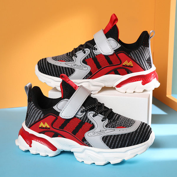 Καθημερινά παιδικά αθλητικά παπούτσια που αναπνέουν με τραχιά σόλα - για αγόρια