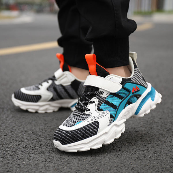 Καθημερινά παιδικά αθλητικά παπούτσια που αναπνέουν με τραχιά σόλα - για αγόρια