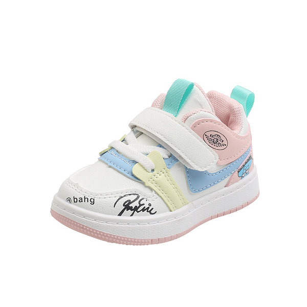 Öko bőrből készült, mintás őszi tornacipő