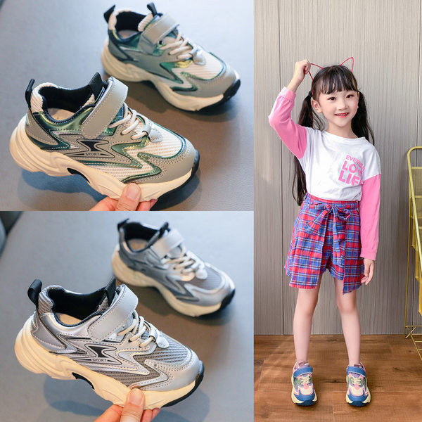 Παιδικά αθλητικά πάνινα παπούτσια με λουράκια βελκρό και πλέγμα