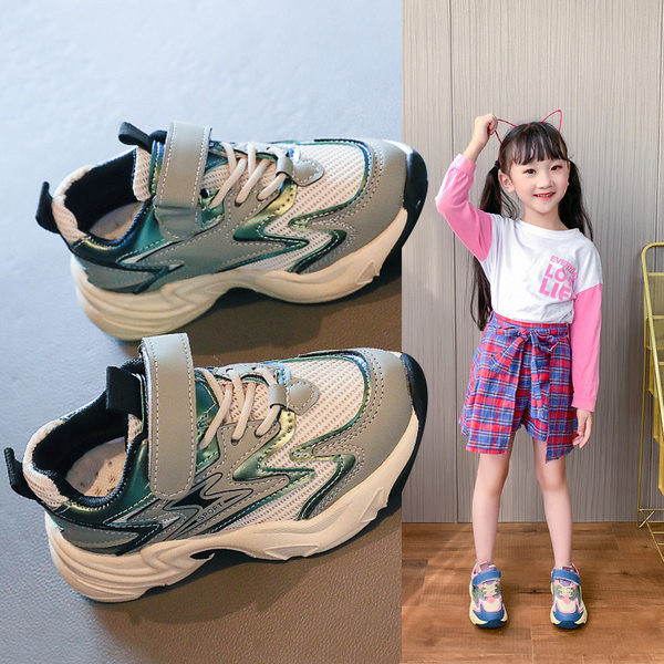 Παιδικά αθλητικά πάνινα παπούτσια με λουράκια βελκρό και πλέγμα