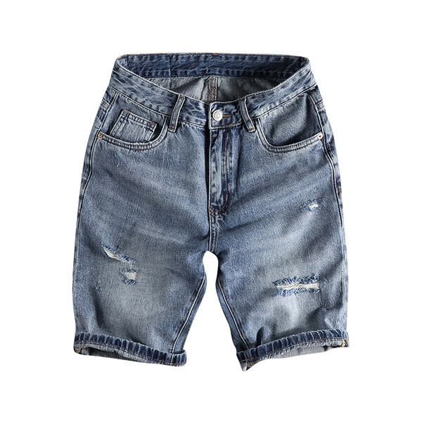 Ανδρικό σορτσάκι 3/4 με σκισμένο μοτίβο