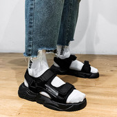 Vīriešu sandales ar velcro ielāpiem - piemērotas arī pludmalei