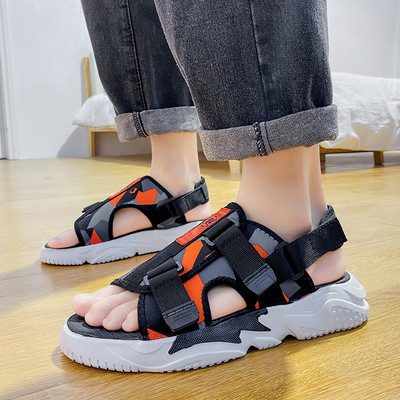 Casual ανδρικά σανδάλια με μοτίβο καμουφλάζ