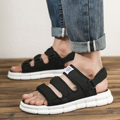 Ikdienas sandales ar velcro un emblēmu