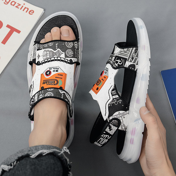 Ανδρικά χρωματιστά σανδάλια με επίπεδη σόλα