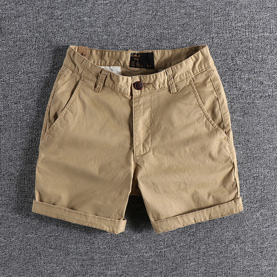 Μονόχρωμο ανδρικό παντελόνι 3/4 με τσέπες