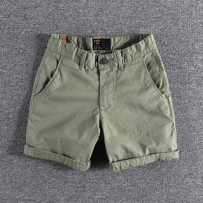 Μονόχρωμο ανδρικό παντελόνι 3/4 με τσέπες