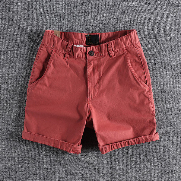 Μονόχρωμο ανδρικό παντελόνι 3/4 με τσέπες