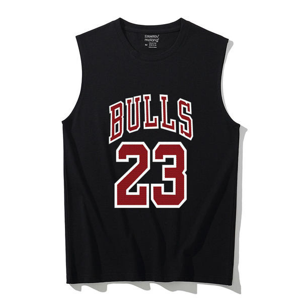 Ανδρικό casual αμάνικο με επιγραφές και οβάλ λαιμόκοψη