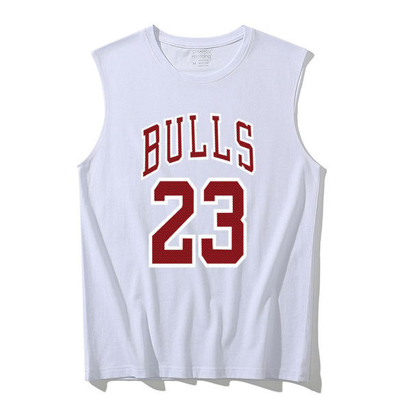 Ανδρικό casual αμάνικο με επιγραφές και οβάλ λαιμόκοψη