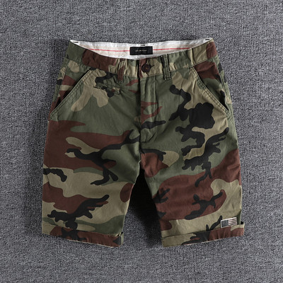 Pantaloni 3/4 de camuflaj pentru barbati cu buzunare