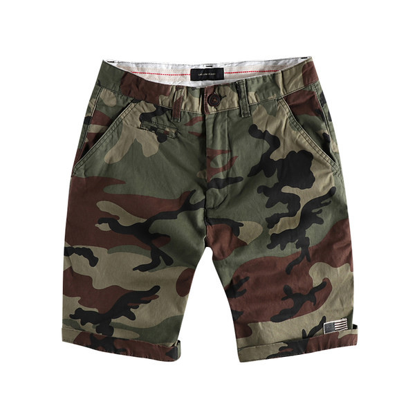 Ανδρικό καμουφλάζ παντελόνι 3/4 με τσέπες