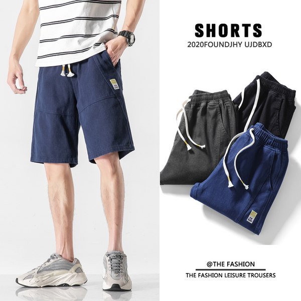 Hétköznapi pamutnadrág megkötővel és elasztikus derékkal