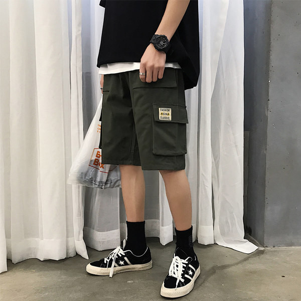 Ανδρικό παντελόνι casual 3/4 με τσέπες