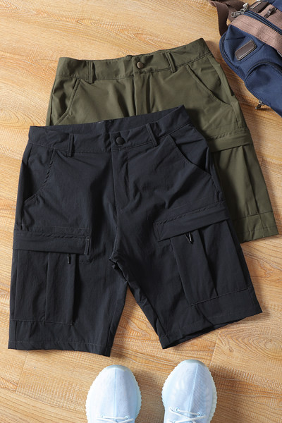 Casual ανδρικό παντελόνι 3/4 με τσέπες και λάστιχο