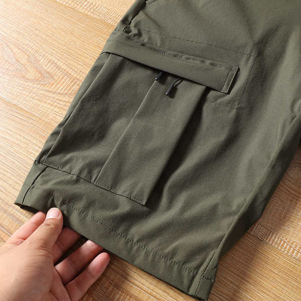 Casual ανδρικό παντελόνι 3/4 με τσέπες και λάστιχο