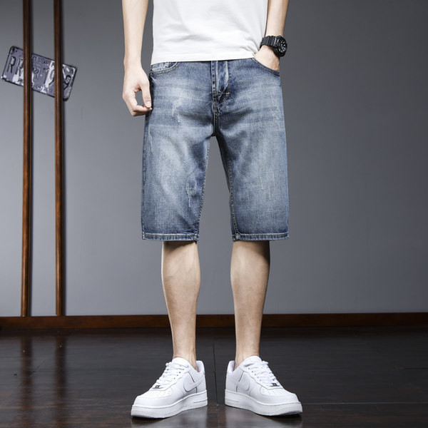 Férfi 3/4-es farmer sima modell