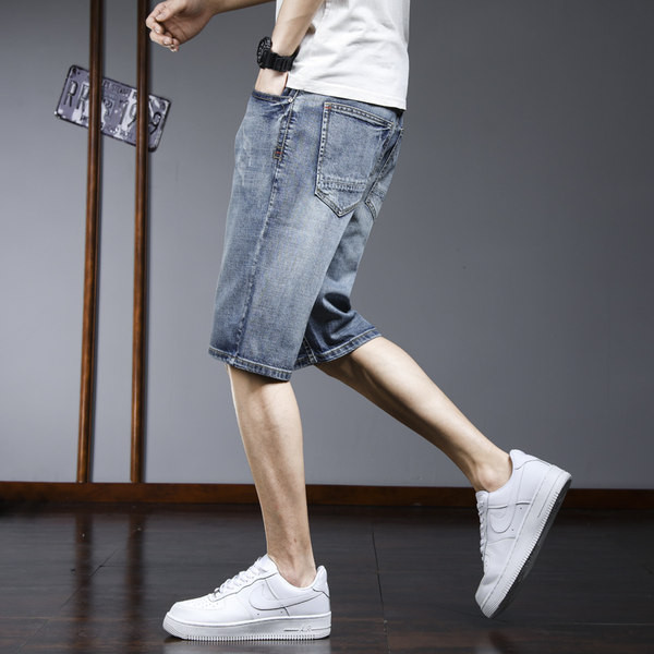 Férfi 3/4-es farmer sima modell