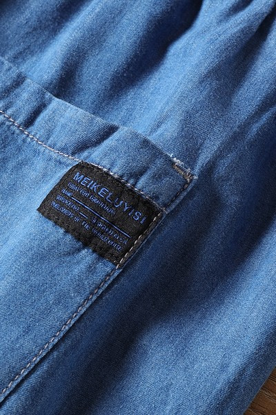 Alkalmi férfi nadrág 3/4-es hosszban és elasztikus