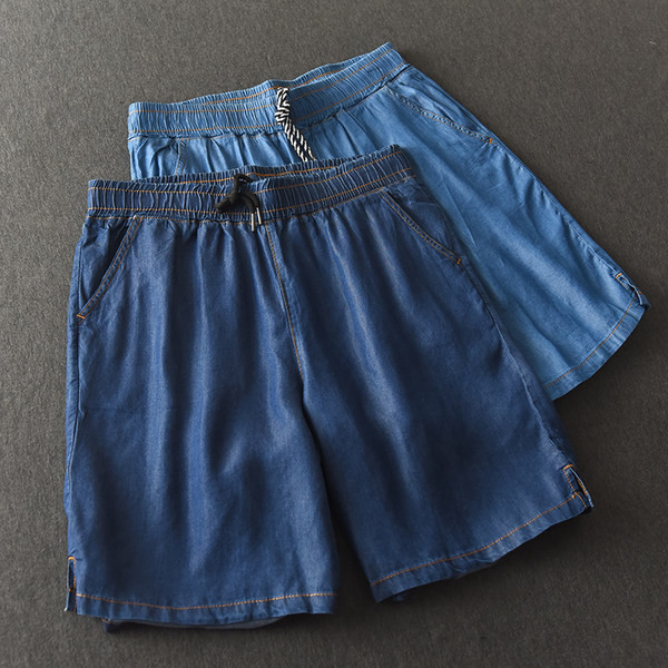 Ανδρικό τζιν σορτς με κορδόνια