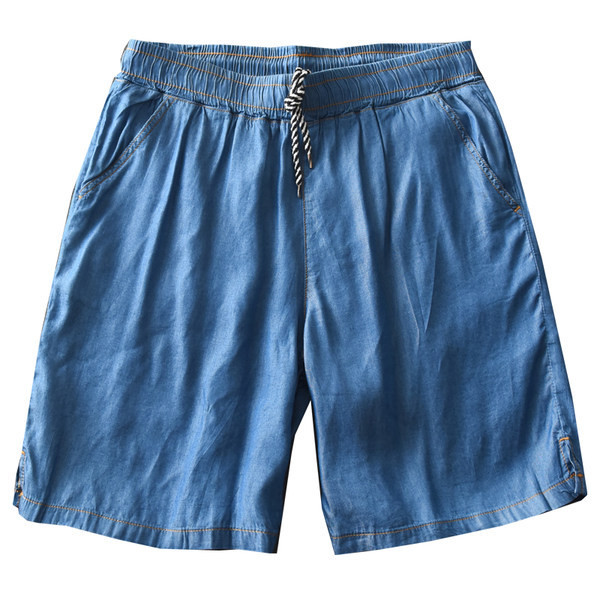 Ανδρικό τζιν σορτς με κορδόνια