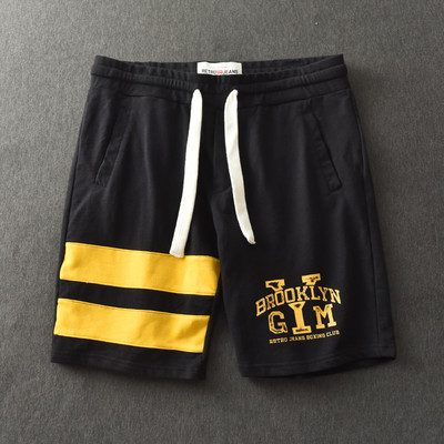 Ανδρικό παντελόνι casual με γραβάτες και επιγραφές