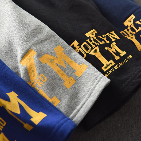 Ανδρικό παντελόνι casual με γραβάτες και επιγραφές