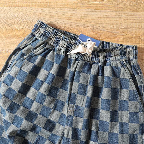 Ανδρικό παντελόνι casual 3/4 με λάστιχο και τσέπες