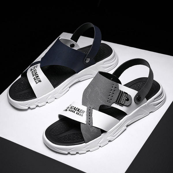 Ανδρικά σανδάλια με επιγραφές - σε τρία χρώματα